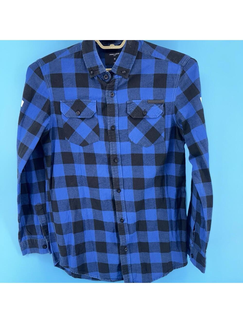 Criminal Damage London Buffalo Check Flannel Shirt Streetwear Urban Retro Medium